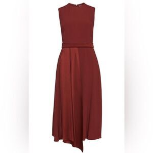 HUGO BOSS DIMOLA DRESS IN DARK RED‎ SIZE 10